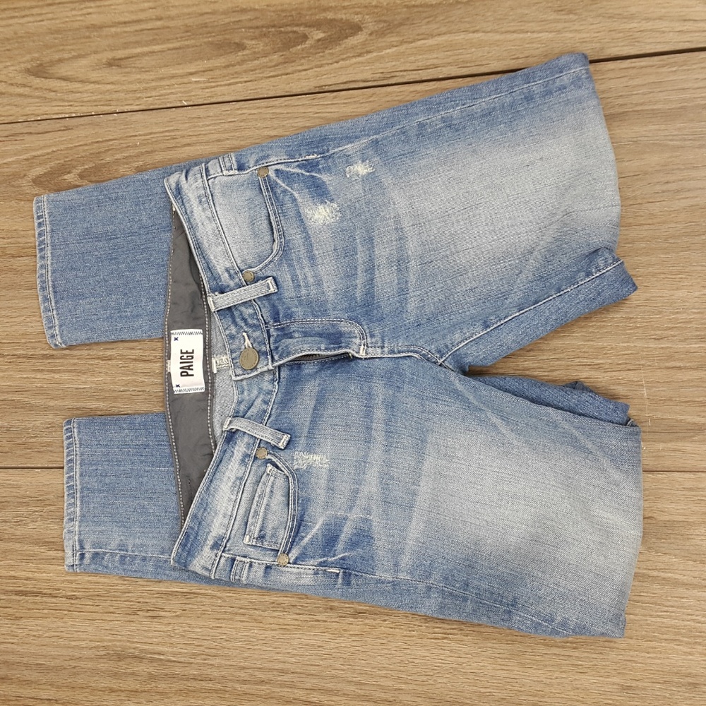 EUC PAIGE Kylie Crop sz 24 light denim jeans - Picture 5 of 5
